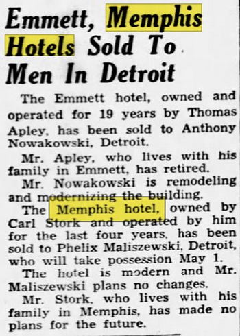 Memphis Hotel (Knickerbocker Hotel) - Mar 1946 Article (newer photo)